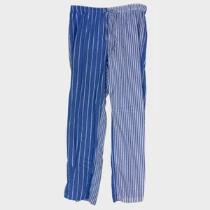 Pantalones de salón Gap Body pequeños a rayas azules con cordón de algodón - Imagen 1 de 8