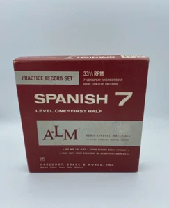 VINTAGE A-LM Spanish 7 Level One Practice Record first half - 1964 - Picture 1 of 14