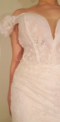 Allure Bridals E158 - Hellena, correa para el hombro y tren desmontable. Foto 1 de 4