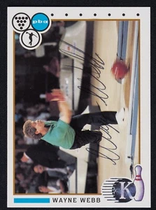 Wayne Webb signierte 1990 Kingpins PBA Bowling Karte #20 - HOF Bowler - Bild 1 von 2