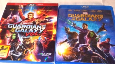 Guardians Of The Galaxy Vol 1 + Vol 2 Blu-ray Marvel deleted & behind scene Foto 1 de 4