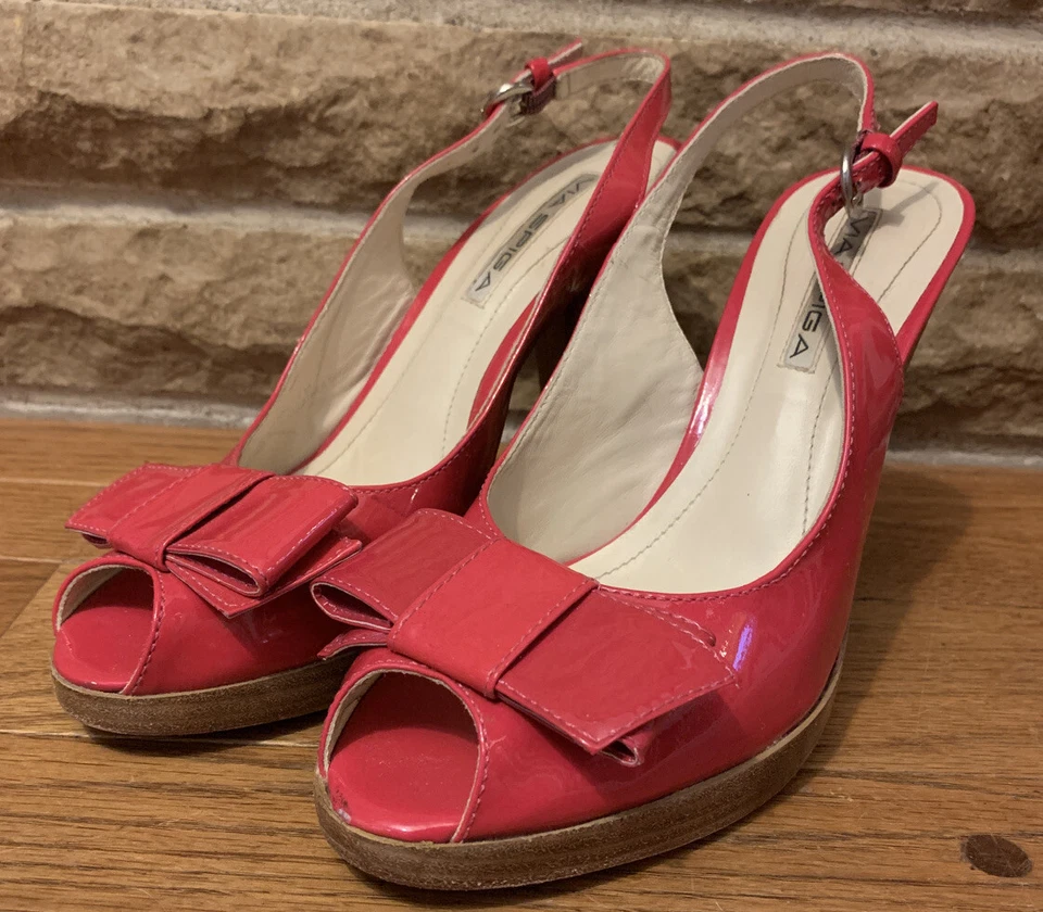 Sexy zapatos de tacón Via Spiga rosa talla 7 con lazo en la parte delantera Foto 1 de 4
