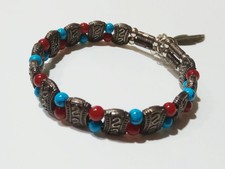 Metallic Charms Bracelet Bangle Bohemian Stylish Multi-Color Beads with