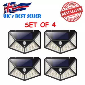 100 LED Solar Light With 3 Lighting Modes, IP65 Waterproof & Outdoor Motion - Picture 1 of 12