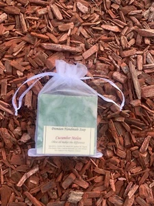 Cucumber Melon Soap All Natural Shea Butter Green Swirl 5 Oz Soap Bar - Picture 1 of 1