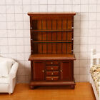 1/12 Furniture Miniature Wooden Cabinet Cupboard Bookcase w/ Drawers Dollhouse