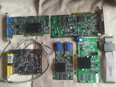 Lotto Scheda Video Sound Blaster Winfast GeforceMX64 Matrox 895-04 906-04 PC  - Immagine 1 di 4