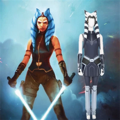 Star Wars:The Clone Wars Ahsoka Tano Cosplay Bodysuit Costumes Halloween Outfits - Image 1 of 3