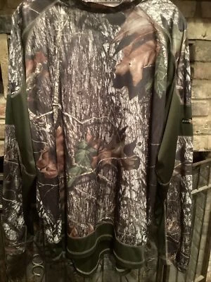 RUSSELL OUTDOORS APX-G2 Mossy Oak Camouflage SCENT STOP Men's BASELAYER SHIRT XL - Image 1 of 4