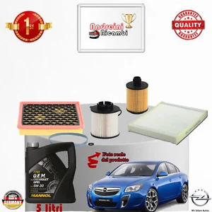 KIT TAGLIANDO FILTRI + OLIO xOPEL INSIGNIA 2.0 CDTi 96KW 130CV DAL 2014 -> - Imagen 1 de 2