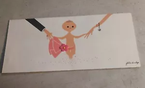 Felix Dunlap - Glückwunschkarte Baby Mädchen Neuzugang - Vasari - ohne Umschlag - um 1955 - Bild 1 von 3