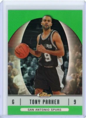 2006-07 Topps Finest Basketball Green Refractor #19 Tony Parker #041/199 - Image 1 of 2