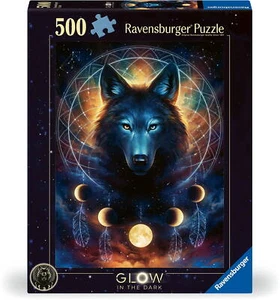 500 Teile Ravensburger Puzzle Glow in the dark Leuchtender Wolf 12000442 - Bild 1 von 5
