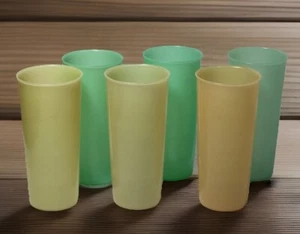 Vintage Tupperware 12 Oz Pastel Tall Tumblers Set of 6 Retro Style Tumblers - Picture 1 of 4