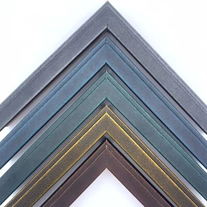 Noire Metallic Picture Frame, Modern Custom Frames For Wall Art, Brass Red Blue - Picture 1 of 13