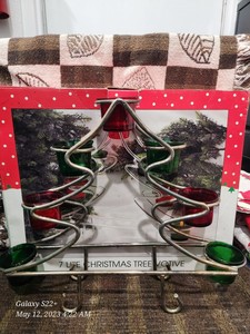 7 Tea Light Christmas Tree Votive Stand