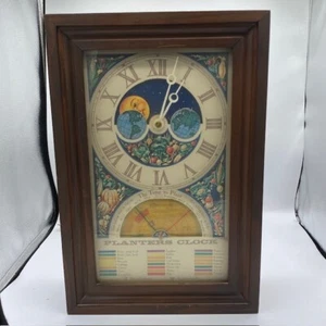 Vintage 1975 Mechtronics Electric The Time To Plant Moon Phase Planters Clock - Picture 1 of 6