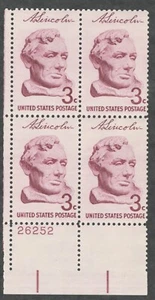 US. 1114. 3c. Lincoln by Gutzon Borglum Lincoln Sesquicentennial. PB4. MNH. 1959 - Picture 1 of 2