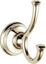 Wall Hook,Towel Hanger,Faucet Bathroom Bath Accessory,Double Robe,PolishedNickel