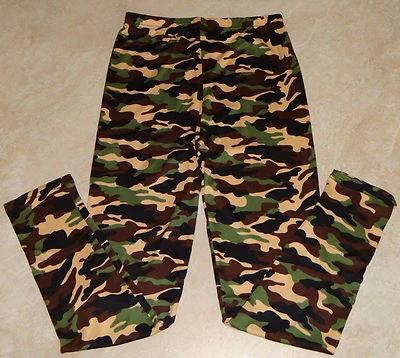 Leggings de camuflagem de cintura elástica elástica para juniores - Tamanho único - Imagem 1 de 2