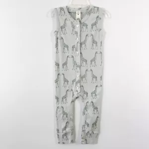Kate Quinn Giraffe Print One Piece Romper Size 2T Sleeveless Button Down NEW - Picture 1 of 9