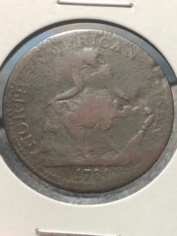 1781 North American Token Colonial Copper Coin! Cover