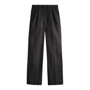 J Crew Wide Leg Essential Black Linen Pant Womens Size 0P - Picture 1 of 13