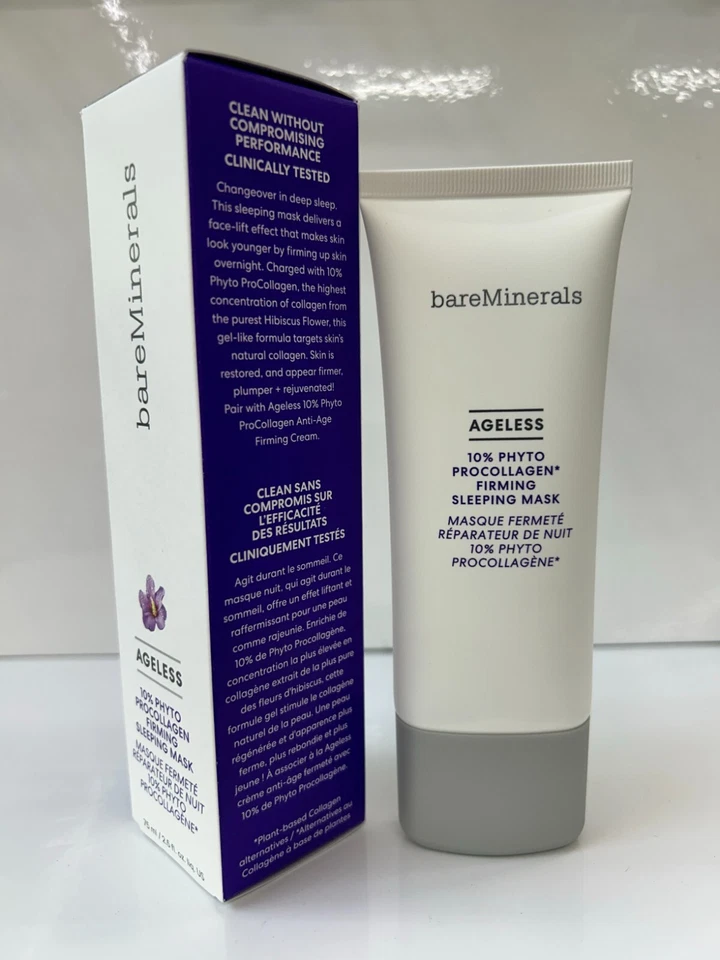 BareMinerals Ageless 10% фитопроколлаген укрепляющая маска для сна 2,5 унц - Изображение 1 из 1