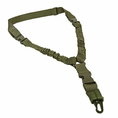 WEST LAKE TACTICAL Rifle Bungee Cord 1 Single Point Sling Quick Detach Connect Adjustable OD Green