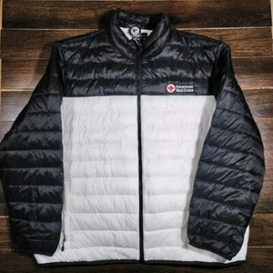 Mens XXL American Red Cross Jacket Disaster Team Fire Rescue Puffer Swiss Tech - Picture 1 of 3