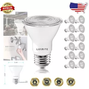12 Pack Dimmable LED Bulbs - 50W Equivalent, Natural White, Wet Rated Spotlight - Picture 1 of 8