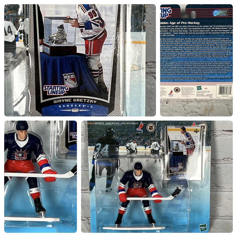 1999-2000 STARTING LINEUP WAYNE GRETZKY HOCKEY FIGURE & CARD HASBRO