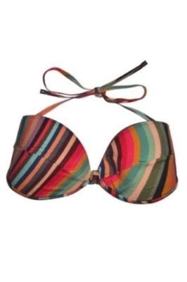 Top de bikini Paul Smith para mujer remolino a rayas bandeau twist “XL” totalmente nuevo     Foto 1 de 4