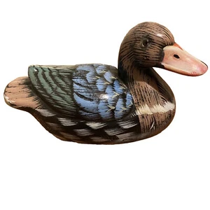 "Estatuilla de porcelana señuelo de pato mallardo de cerámica pintada a mano decoración" - Imagen 1 de 9