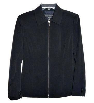 Geoffrey Beene Sport Black Zipper Womens Lightweight Jacket Size 4  - Image 1 of 4