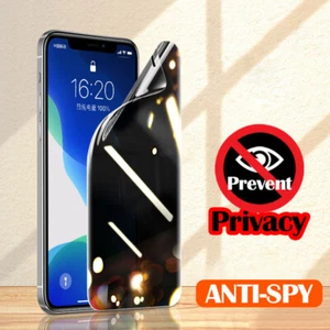 For iPhone 14 13 12 11 Pro Max XR X Screen Protector Glass Privacy Temper Glass - Picture 1 of 17