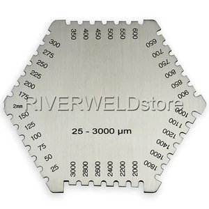 Wet Film Comb 25-3000um Hexagonal Gauge Stainless Steel Thinkness Gage - Picture 1 of 6