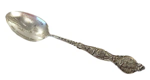 CALIFORNIA antico CUCCHIAIO argento sterling cancello dorato Eureka ELABOORATE - Foto 1 di 8