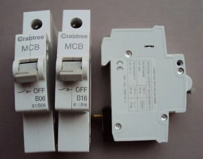 CRABTREE STARBREAKER 61/ B06 B16 B20 B32 B40 TYPE B MCB 6 16 20 32 40 AMP TRIP - Image 1 of 3