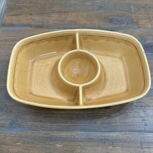 Franciscan LIGHT GOLD WHEAT PATTERN Chip 'n Dip Bowl CALIFORNIA - Picture 1 of 3