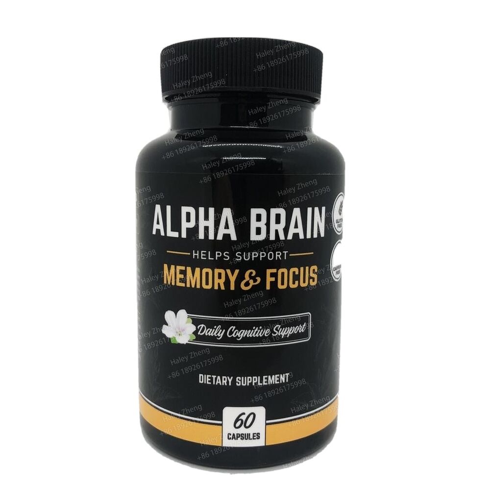 Alpha Brain Memory Focus Concentration Vegetarian Supplement 60 Capsules Caps