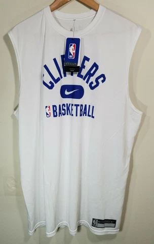 NIKE Dri Fi Los Angeles Clippers Team Issue NBA Warmup White Tank Men’s XLT Cover