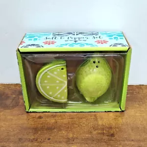 Lime Salt and Pepper Shakers, New Open Box - Picture 1 of 4