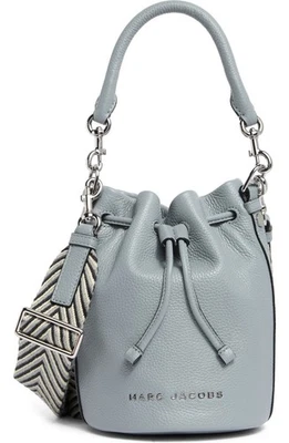 Bandolera pequeña de cuero Marc Jacobs ~NUEVA CON ETIQUETAS~ gris roca Foto 1 de 4