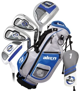 New Alien Golf LH Junior 6 Piece Set Ages 6-8 (Left Handed) Blue/Gray - Picture 1 of 9