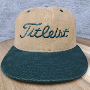 Vintage Titleist Hat Cap Fitted 7 1/8 Brown Green Pro Footjoy New Era Made USA - Picture 1 of 8