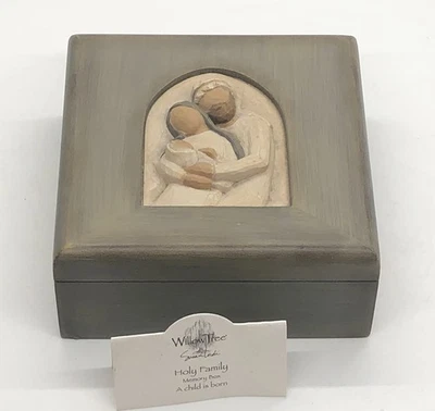 Willow Tree Trinket Box Holy Family Memory Box A Child is Born Susan Lordi 2006 - Image 1 of 4