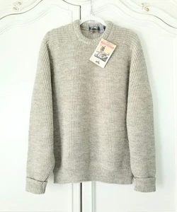 Eastern Mountain Sports Oatmeal Wool Heavyweight Sweater L NWT Made In England - Picture 1 of 9