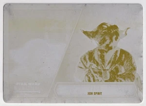 2016 Star Wars Evolution Printing Plate Yellow #27 Yoda 1/1 - Picture 1 of 2