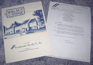 1984 Pamphlet & Realtor Letter Advertising Walnut Ridge Estates, Sanatoga PA - Picture 1 of 3